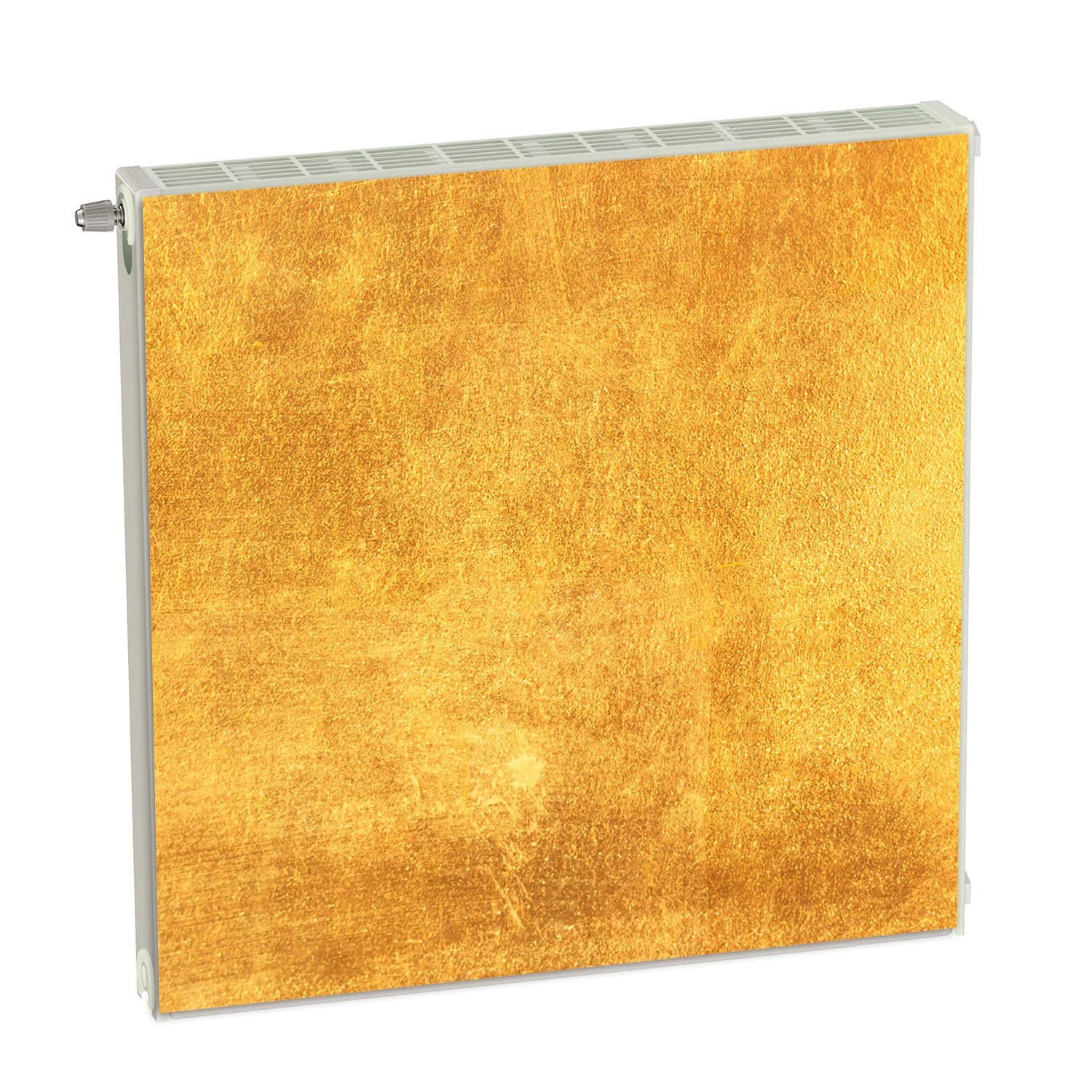 Magnet Heizkörperverkleidung Heizkörperabdeckung Gold Abstrakt 60x60 cm Heizung Abdeckung Verkleidung Magnetische Abdeckmatte Kühlschrank aus Einem Flexiblen Magneten Digitaler Aufdruck