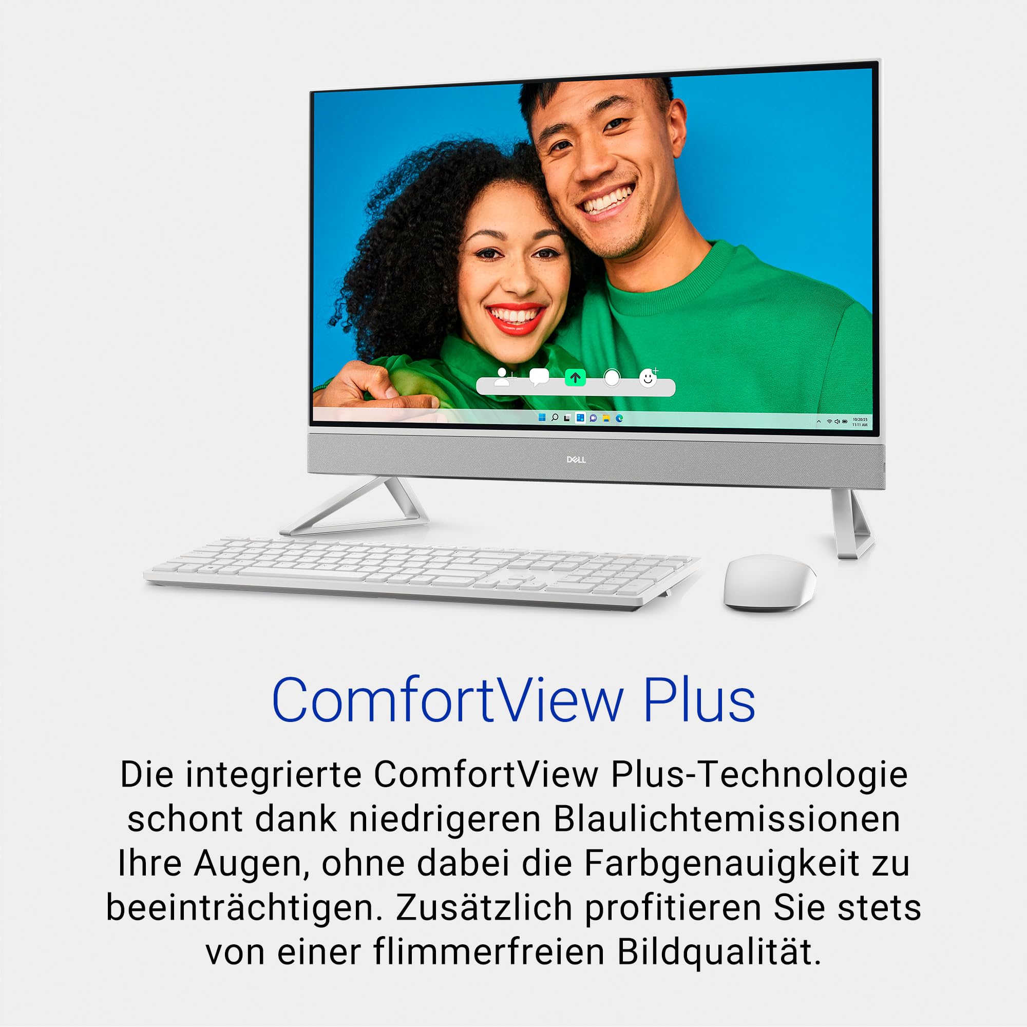 Dell Inspiron 5430 All in One - 23.8 Inch FHD (1920 x 1080) Display, Intel Core i5-1334U, 8 GB RAM, 512 GB SSD, Intel Iris Xe Graphics, Windows 11 Home, German QWERTZ Keyboard White