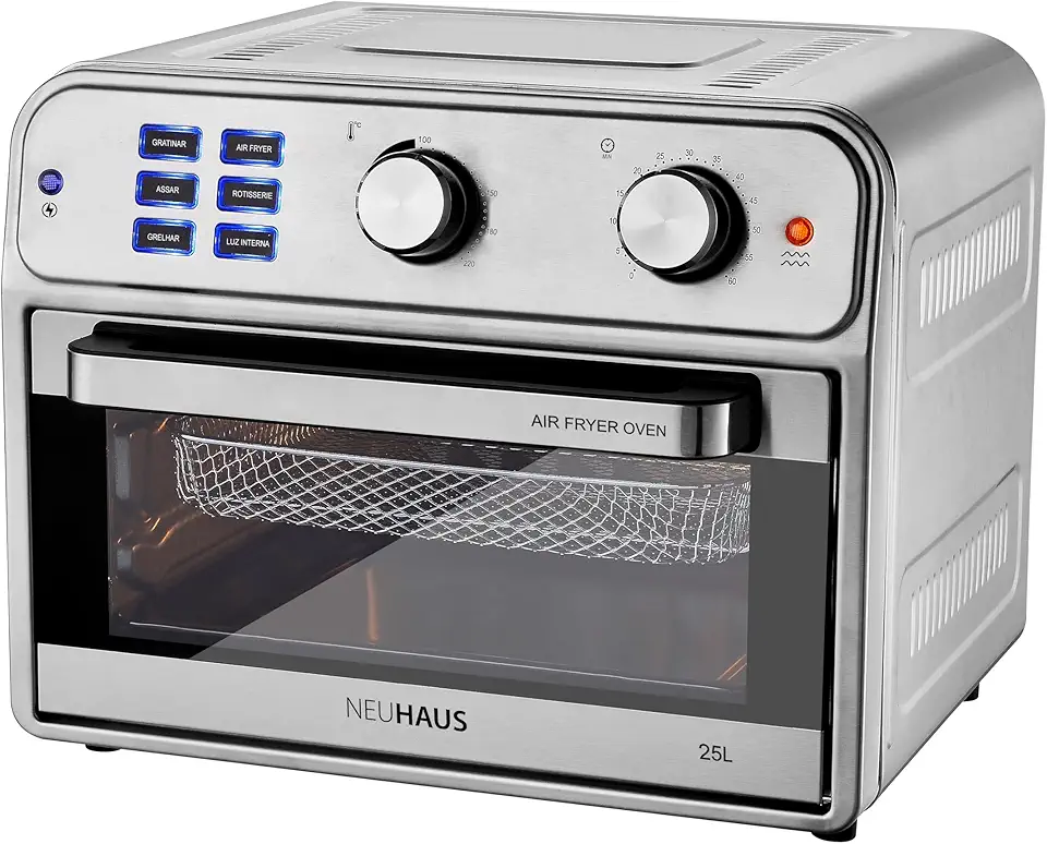 NEUHAUS FORNO OVEN FRYER COM ROTISSERIE INOX 25 LITROS XXL 2500W 127V