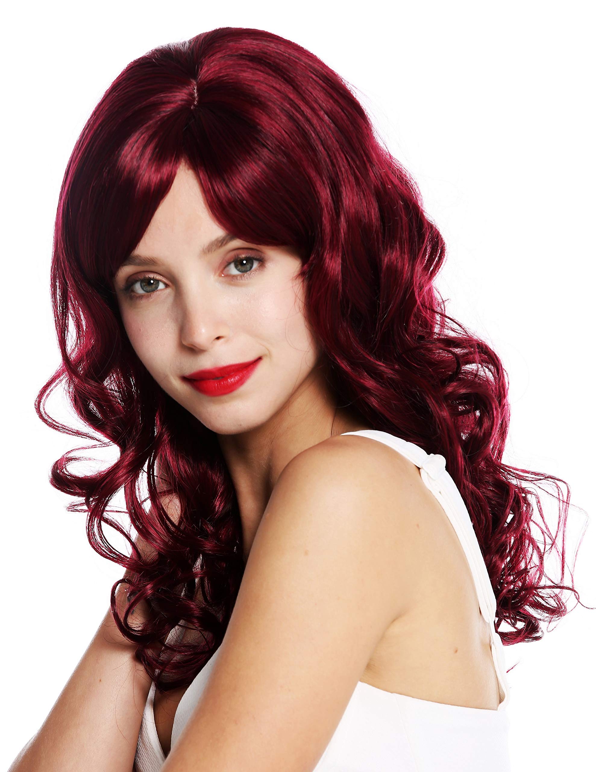 WIG ME UP - VK-46-258 quality women's wig long curls classy noble curled diva dark red, Lacquer red (258), Länge: ca. 50 cm - Image 3