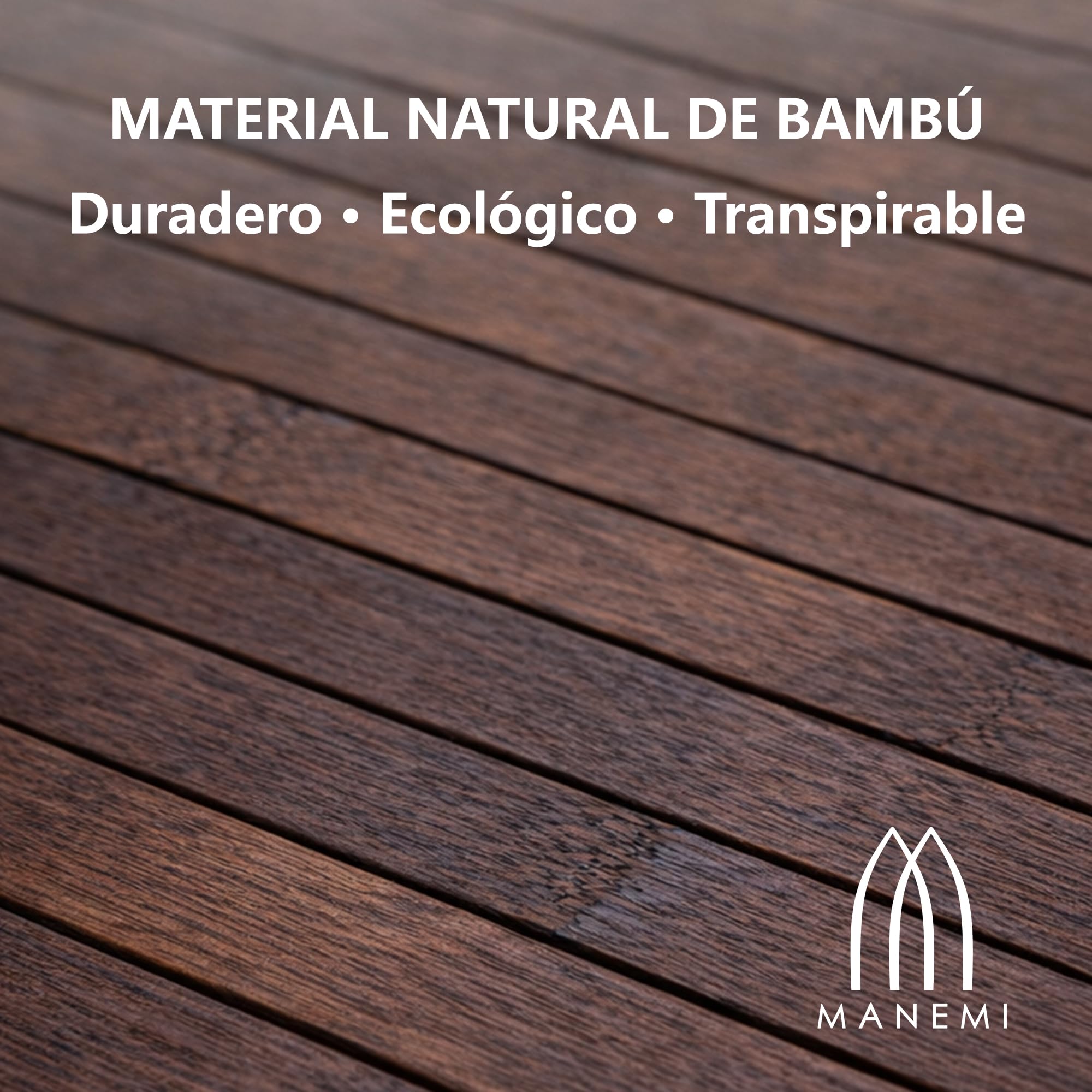 MANEMI Alfombra BAMBÚ Antideslizante, Alta Resistencia, para Interior y Exterior. 140x200cm
