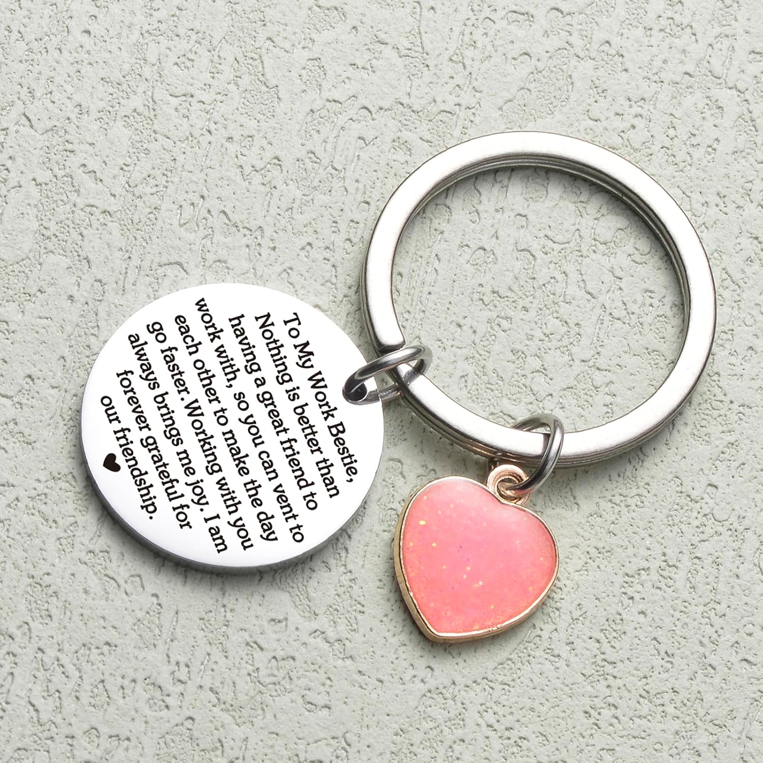 Bundle – 2 Items: Co Worker Keychain and Work Friend Keychain, Coworker Going Away Gifts For Work BFF Jewelry Colleague Retirement Keyring, Team Gifts For Employee Jewelry, Coworker Goodbye Key Chain image 3
