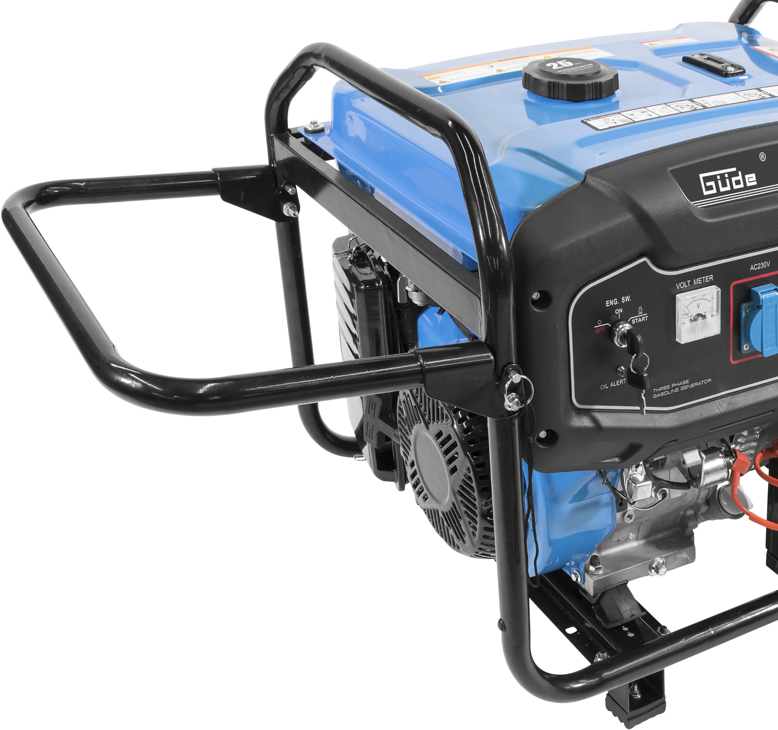 GÜDE GSE 8701 RS - Generatore 7800W con maniglia e ruote per il trasporto