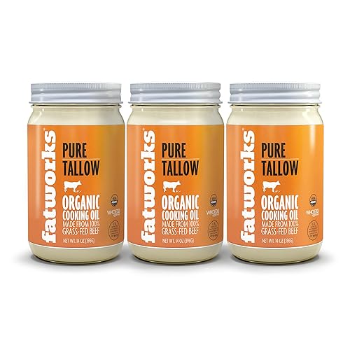 Fatworks Sebo de carne de res orgánico alimentado con pasto, certificado orgánico sin transgénicos, procedente de varios pequeños ganaderos