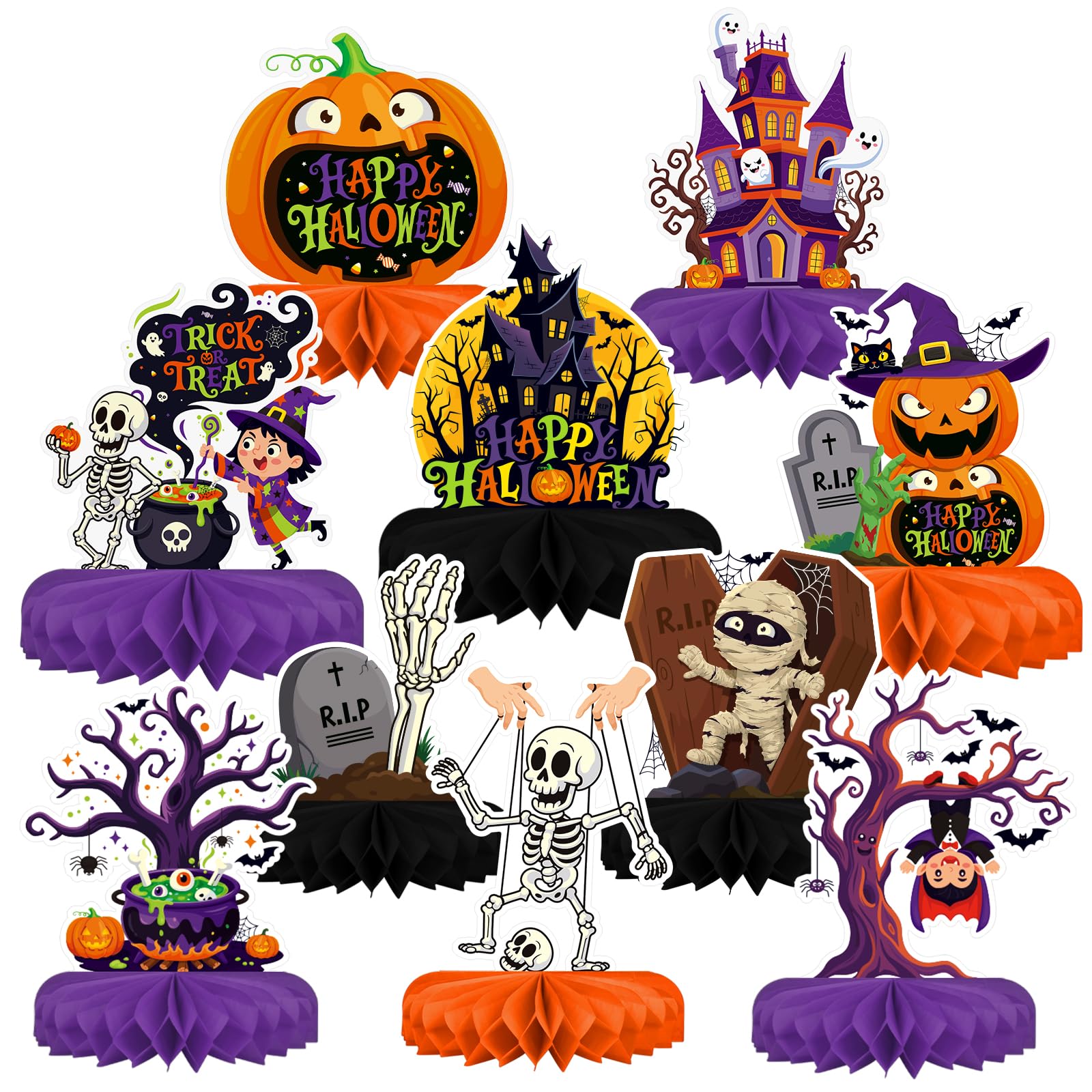 Happy Birthday Decorations - Honeycomb Centerpiece Set -25
