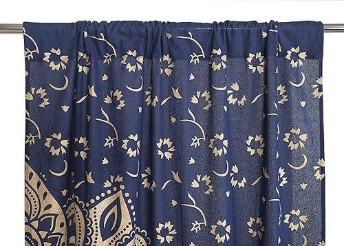 Miniatura 5 de Cortinas de mandala indio para ventana, decoración de habitación, cocina, cortina de ventana de algodón, mandala para colgar en la pared, cenefas