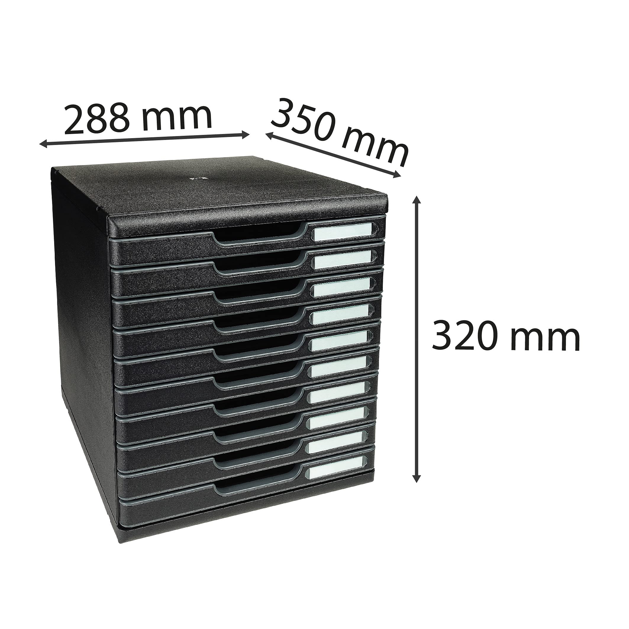 Exacompta 302414D Cassettiere, Nero, 35 x 28.8 x 32