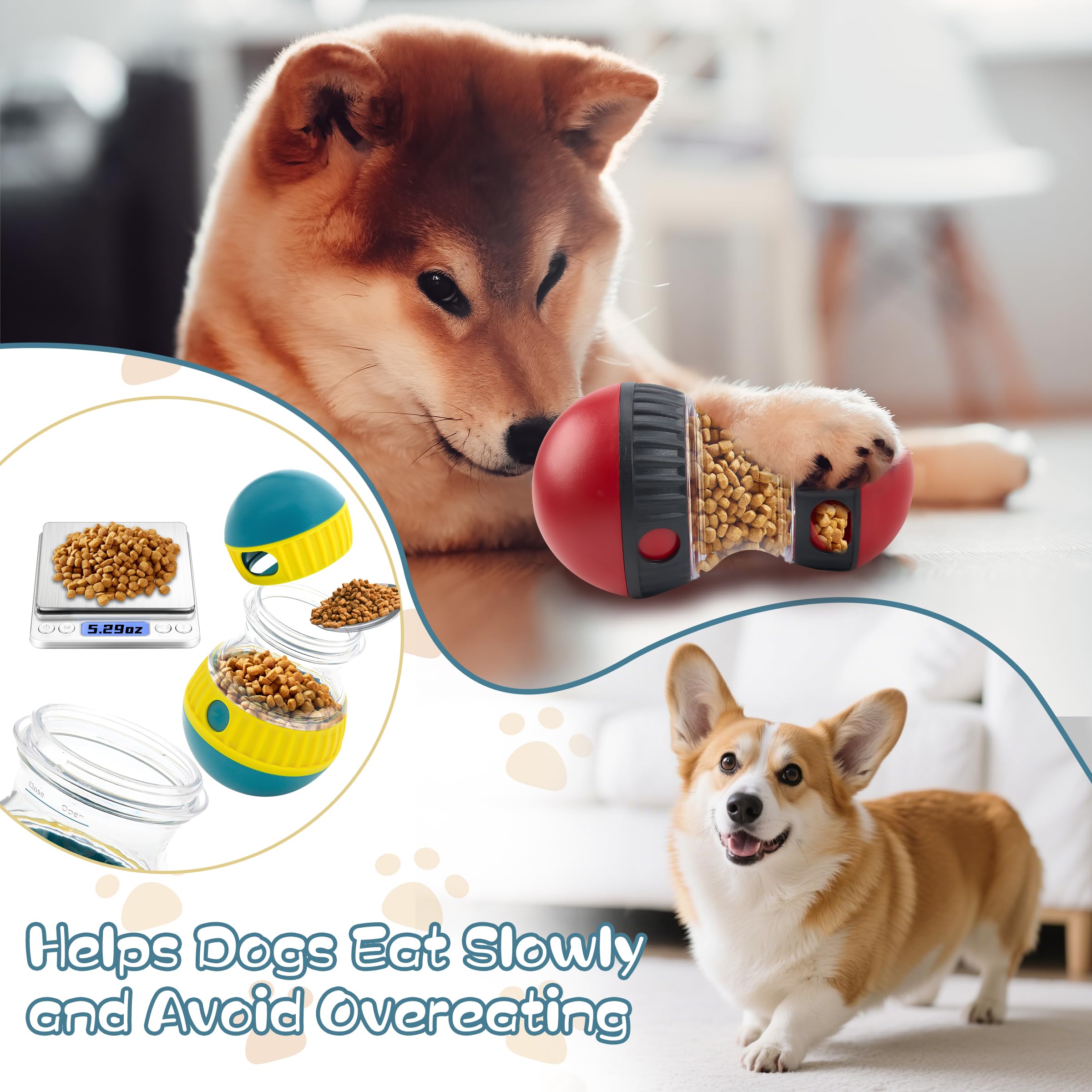 Hundepuzzles, 3 Pack Puzzle-Spielzeug für Hunde zur kognitiven Bereicherung und geistigen Stimulation, Trainingsspielzeug mit sicheren Materialien und verstellbaren Öffnungen, fördert die