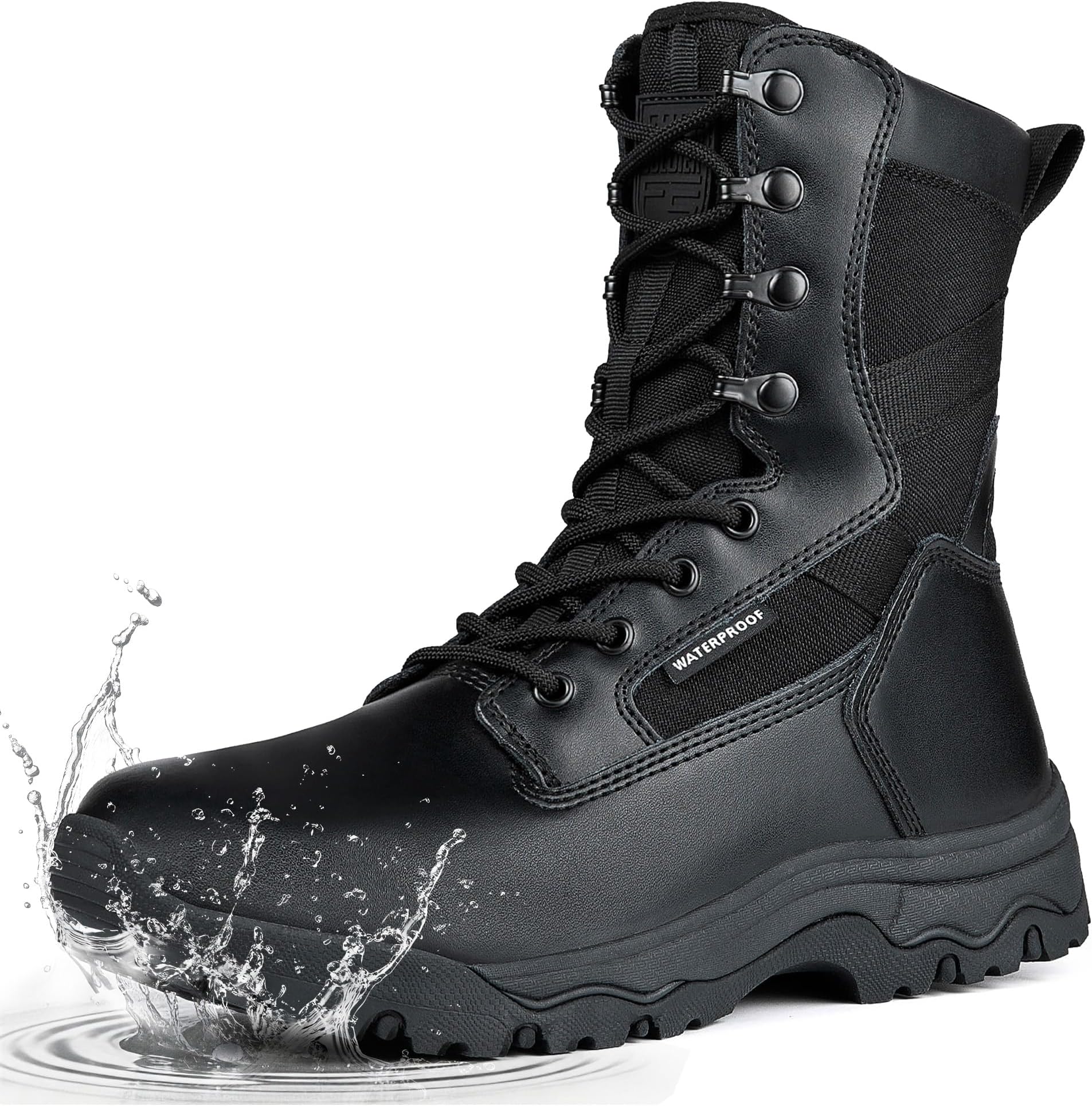 FREE SOLDIER Men's Work Tactical Boots 8 Inches Lightweight Combat Boots Durable Suede Leather Military Boot Desert Boot
