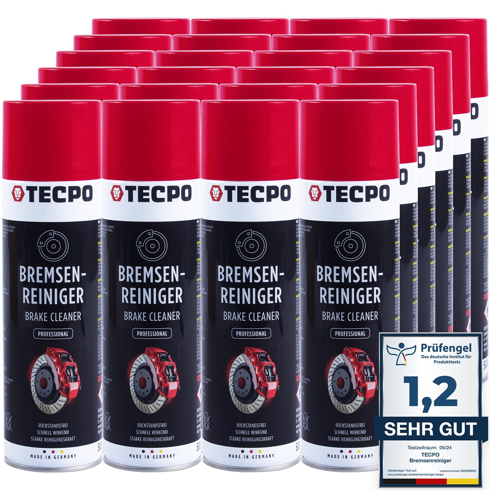 Limpiador de frenos universal, 24 unidades de 500 ml