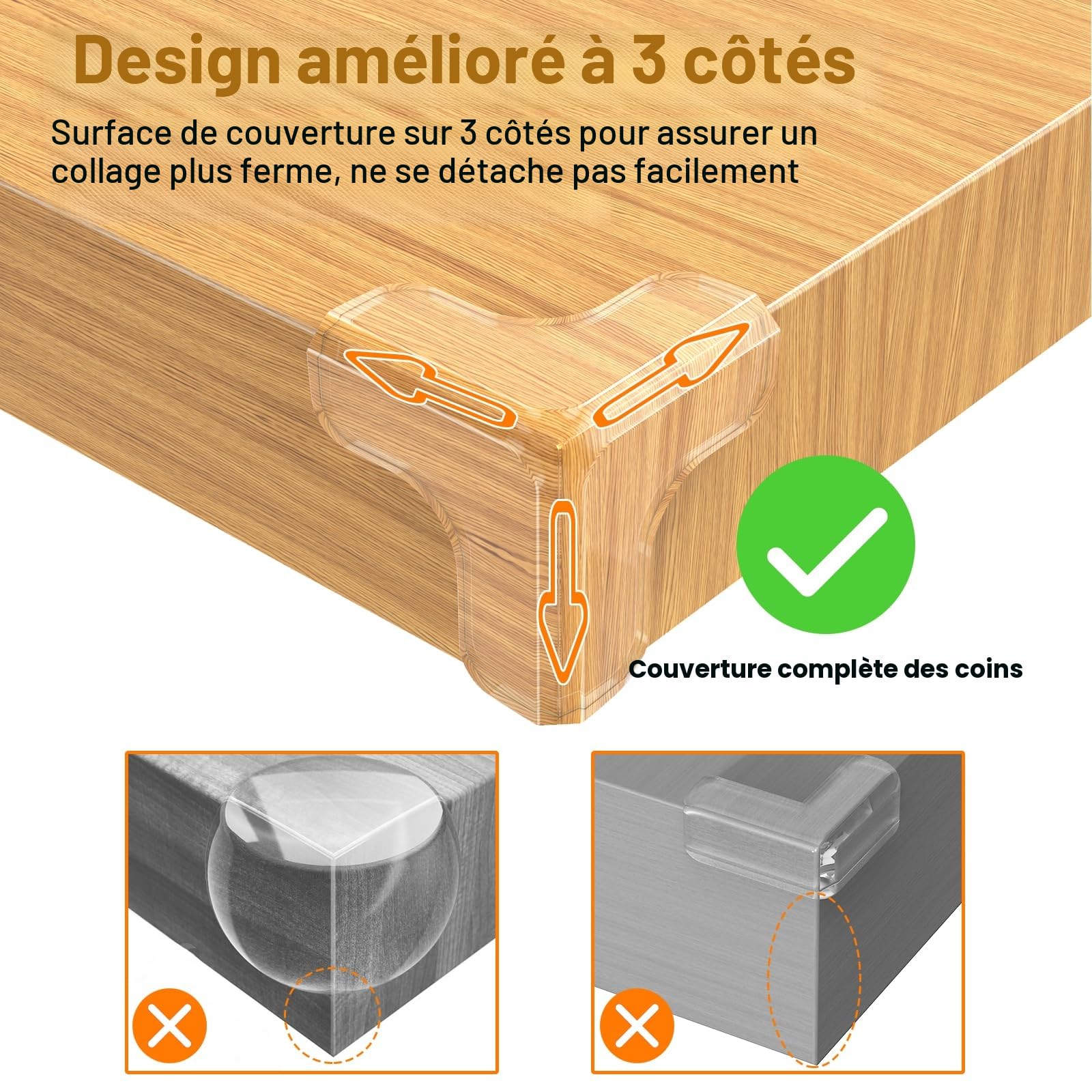 12PCS Coin de Table Protection Bebe, Protection Coin de Table Transparent,Protecteur d'angle de Meuble avec Une Forte adhérence