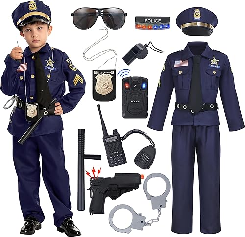 Miniatura 8 de Spooktacular Creations Disfraz de policía para niños Halloween y cosplay