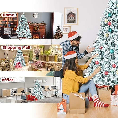 Miniatura 6 de Árbol de Navidad artificial de 5 pies, material de PVC de imitación de abeto, decoración de fiesta de Navidad, montaje rápido, adecuado para