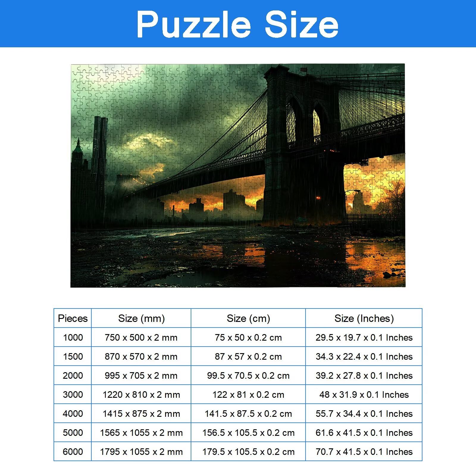 Puzzle 1000 Pezzi New York, Puzzle Paesaggio 1000 Pezzi Arte per Adulti e Bambini, Misura: 75x50 cm, Puzzles Legno per Adulti con Squisita Scatola di Imballaggio, Idea Regalo Donna, Regalo Uomo, -9167