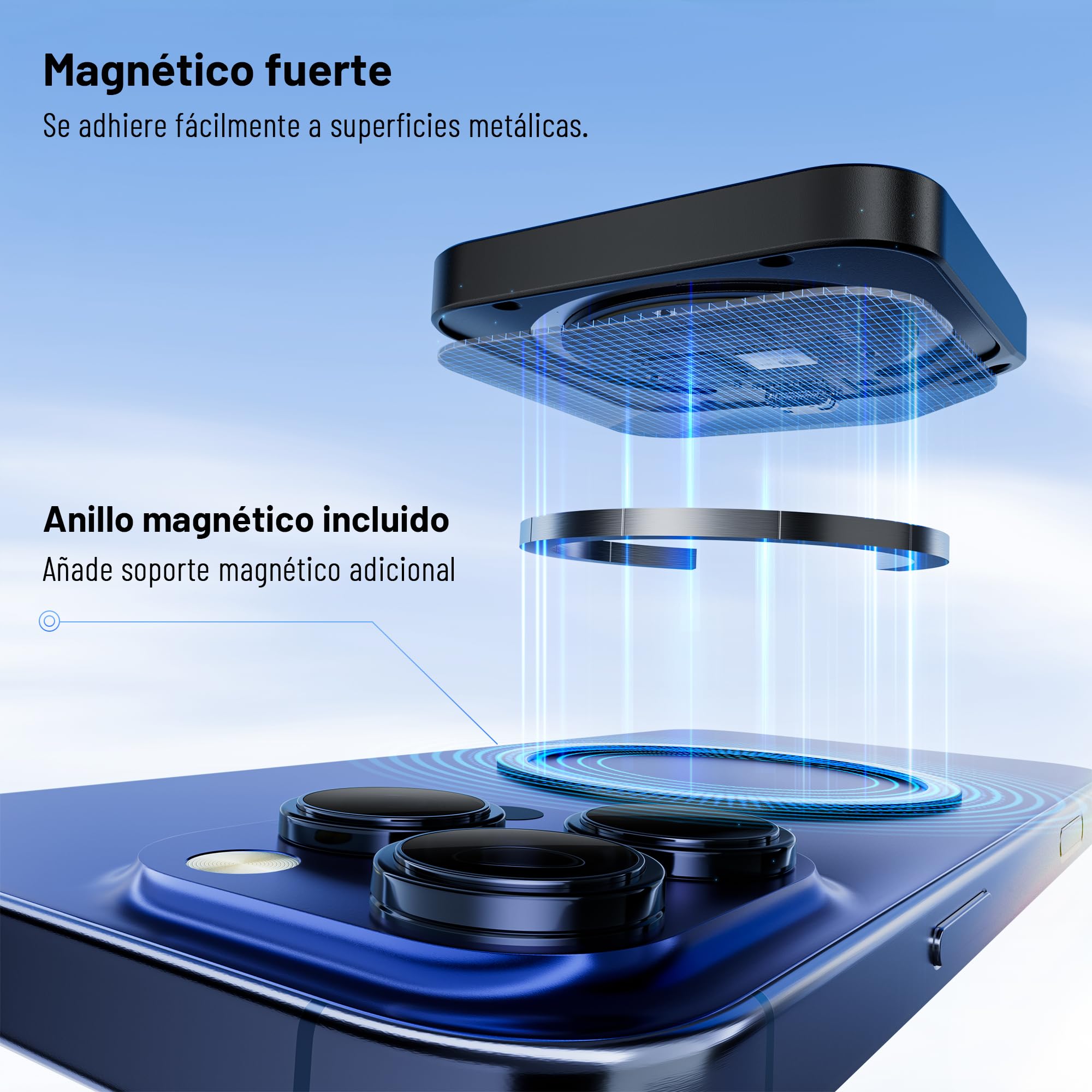 MD100 1TB SSD Magnético Portátil 2000MB/s USB-C | SSD externo USB 3.2 Gen2, compatible con iPhone 15/16/17 ProRes 4K, Mac, PC, Android y tabletas. Ideal para juegos.