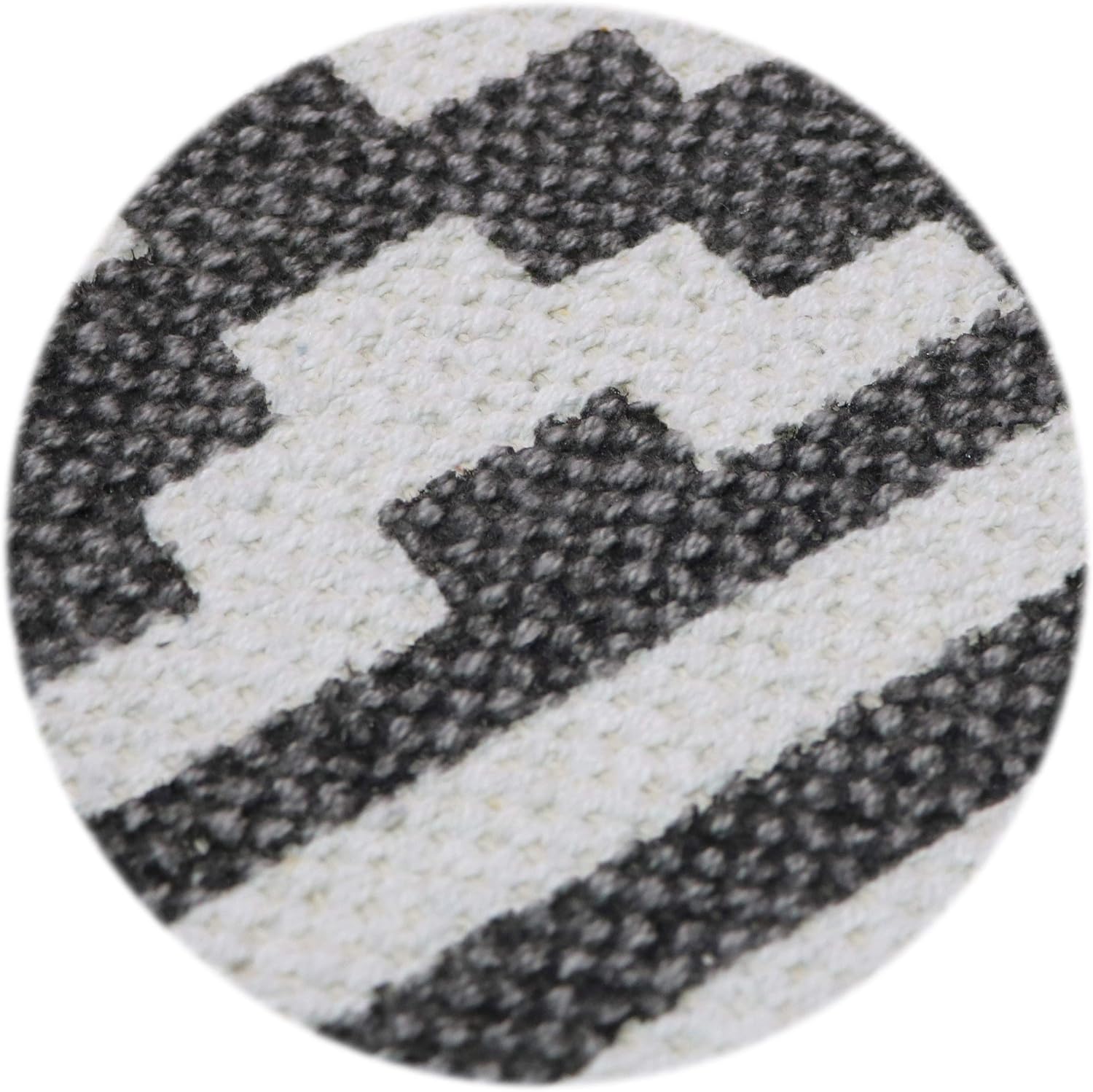 The Home Talk Printed Cotton Floor Rug/Bedside Runner/Passage Runner, 50X100 cm, Best for Bedroom, Passage- Dark Grey