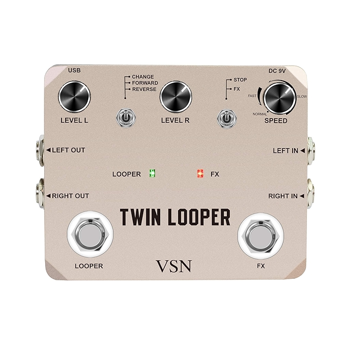 VSN立体声吉他循环踏板 11种效果 10分钟循环时间