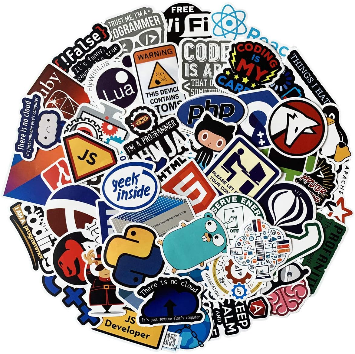Amazon.com: 100 PCS Programming Stickers for Developers, Coders ...