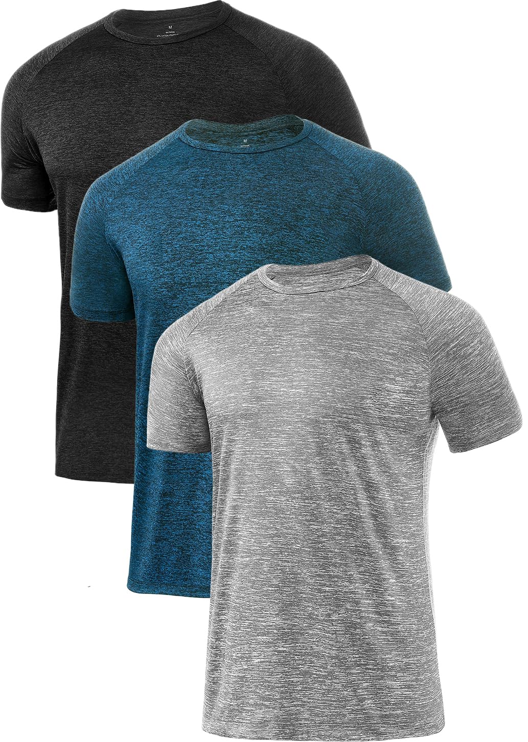 Ullnoy3 Pack Dry Fit Sports T Shirts Mens Breathable Gym Workout T Shirts Mens Moisture Wicking Short Sleeve Running Tees