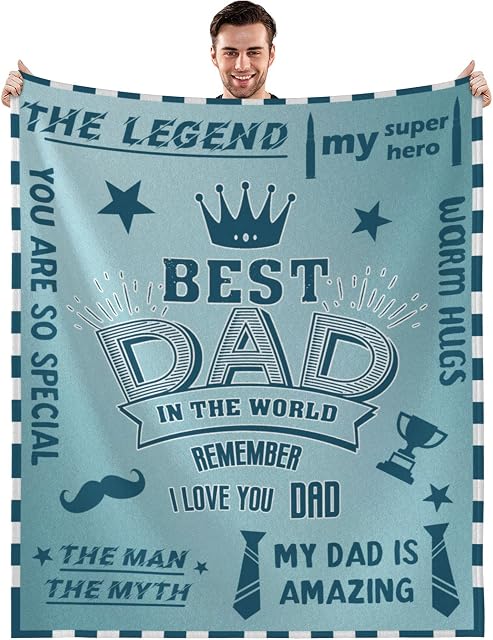 Bold And Brash Gifts for Dad Birthday Gifts, Soft Fleece Throw Blanket for Father's Day Thanksgiving Christmas, Daddy Gifts from Son/Daughter, Ideal Present to Express Love, 50x60 Inch