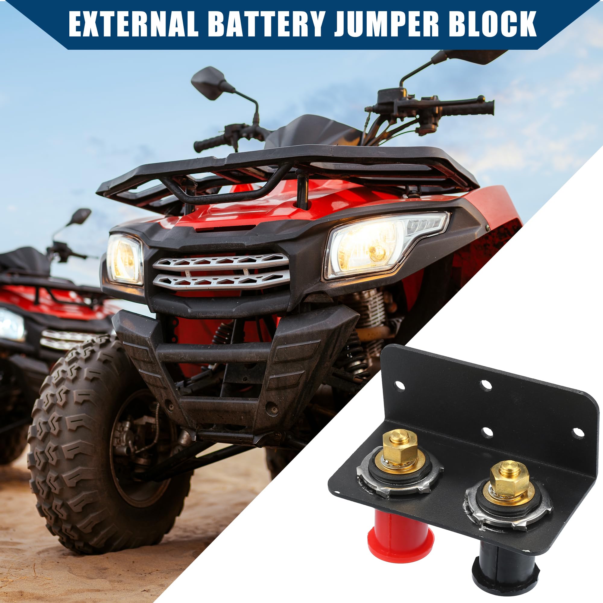 Morsetto Per Batteria Con Staffa 1 Set Per Auto Resistente | Colori: Nero, Rosso, Argento, Oro. Materiale: Gomma, Plastica, Metallo. Dimensioni: 30Mm. Adatto A Pickup, Suv, Camper.
