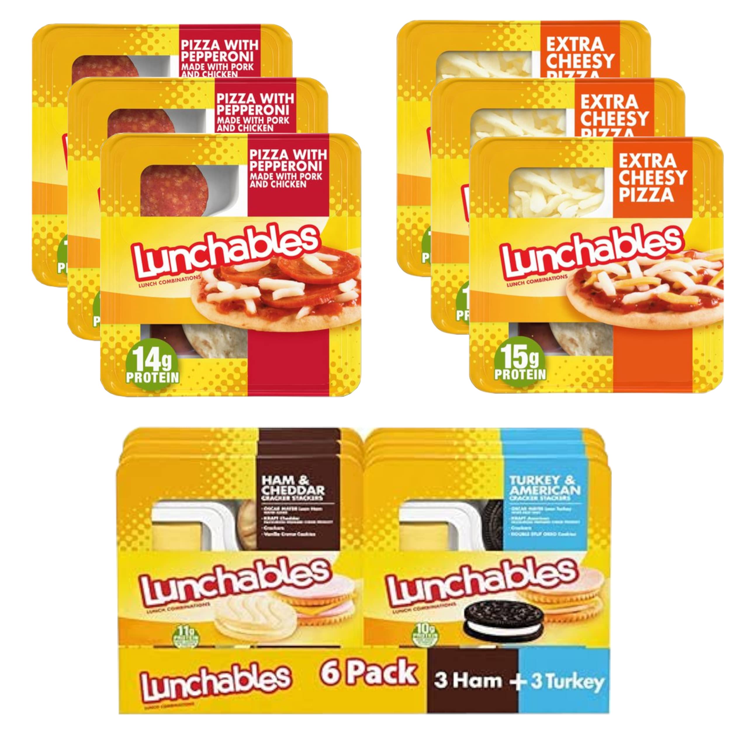 Buy Gourmet Kitchn Lunchables Variety Pack 3 Pizza with Pepperoni