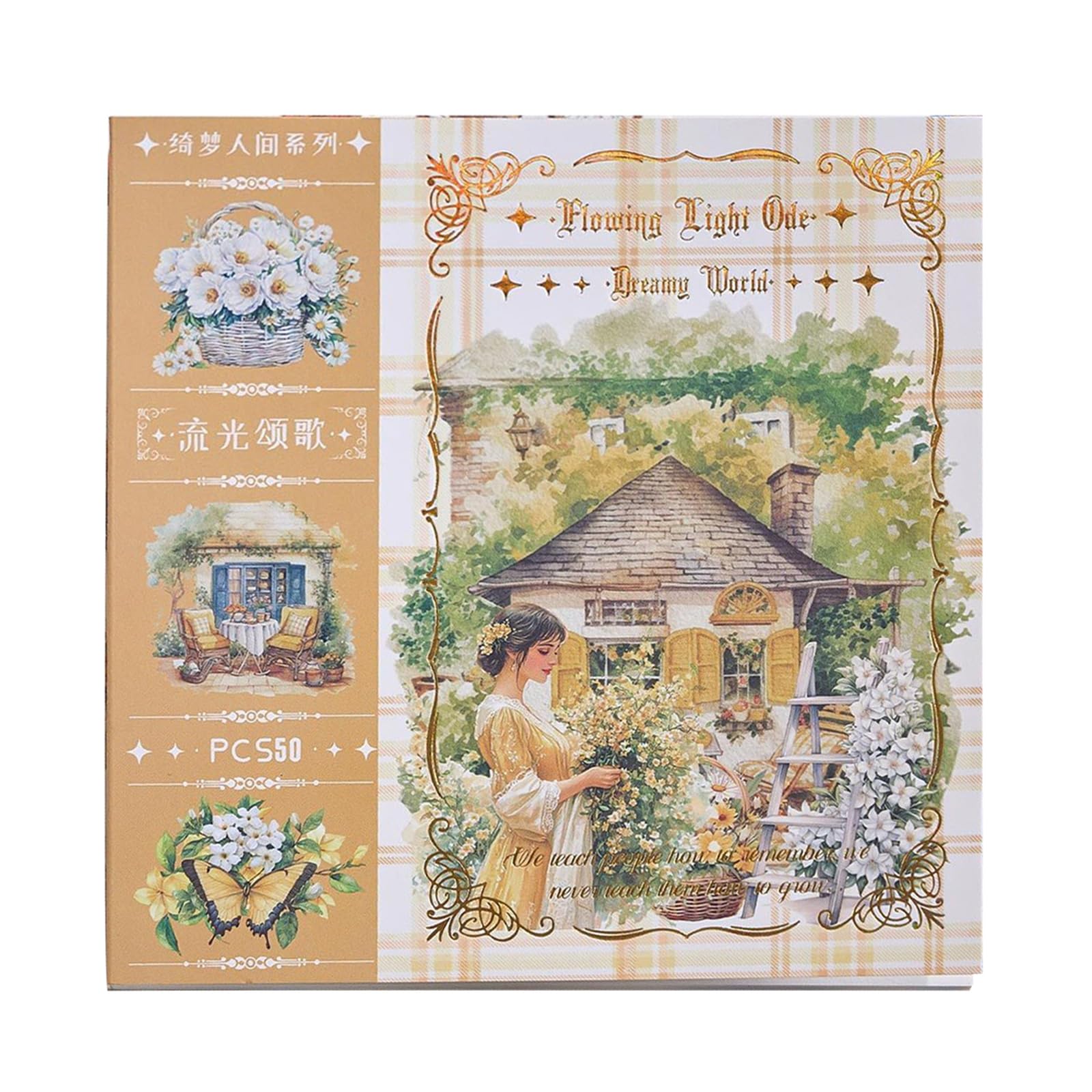 50 Sheets Countryside Landscape PET Sticker for Scrapbooking Album Card Making Decoration Journal Sticker
