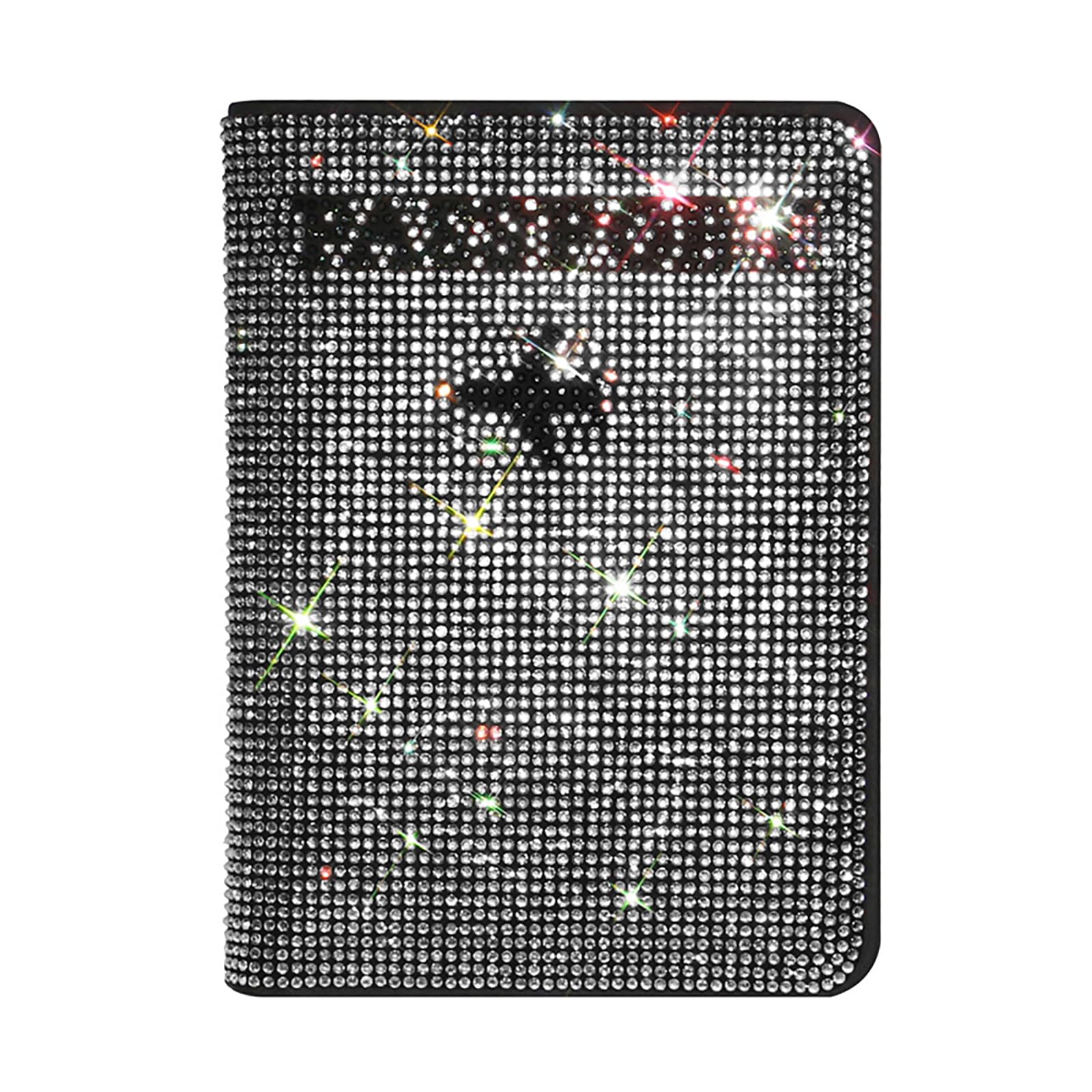 Passport Holder Cover,Crystal Diamond Ladies Key Purse Bag Passport Holder Case Leather Travel Documents Organizer Protector with Bling Rhinestone