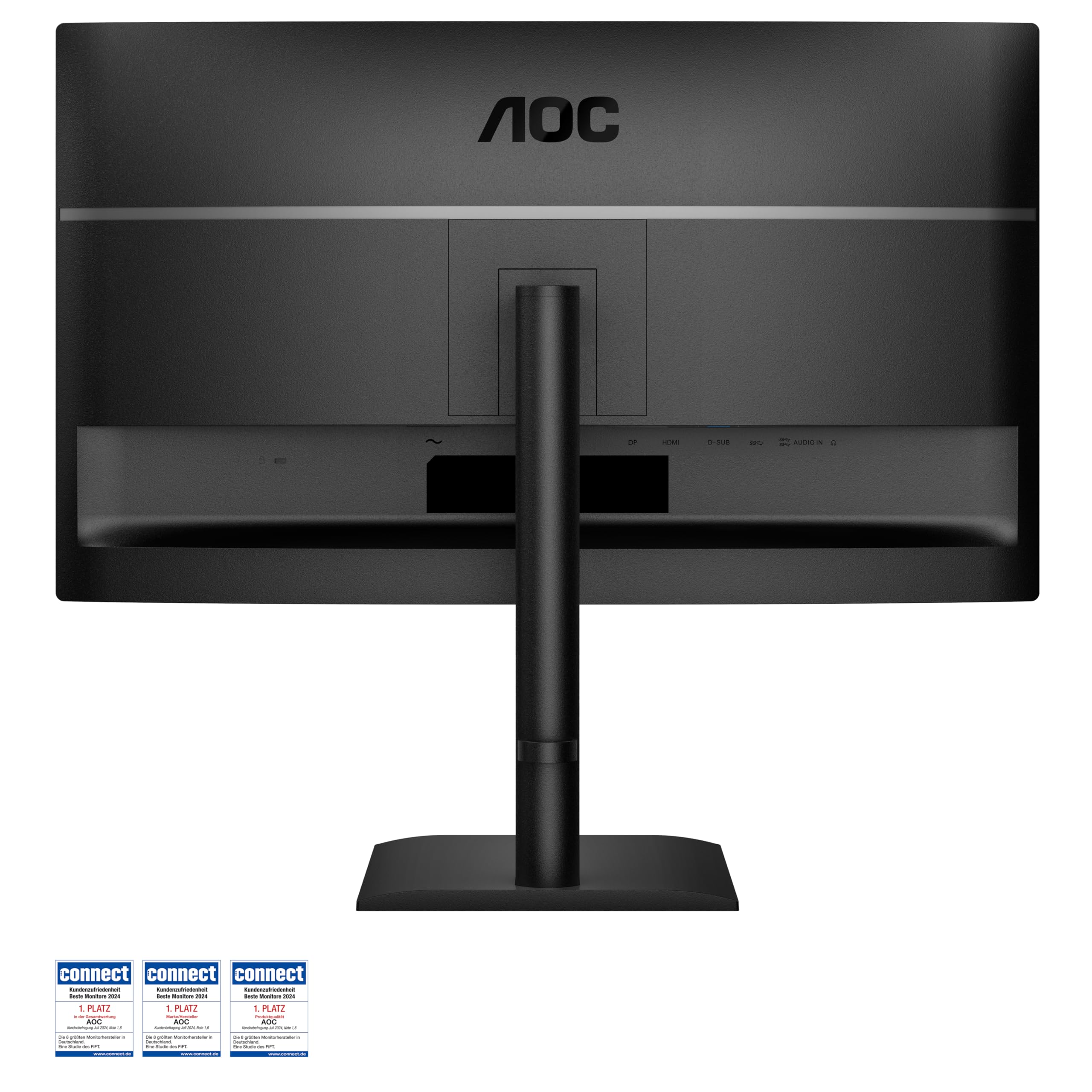 AOC 27E4U Monitor 27 Pulgadas 120Hz Panel IPS, 4ms GtG, HDR Mode, Altavoces, Altura Ajustable, (1920x1080 HDMI 1x 1.4 USB Hub) Negro