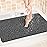 LuxStep Shower Mat Bathtub Mat,24x36 inch, Non-Slip Bath Mat with Drain, Quick Drying PVC Loofah Bathmat for Tub,Shower,Bathroom,Black