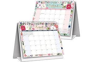 Floral Small Desktop Calendar 2024 Standing Flip - Desktop Calendar 2024-2025