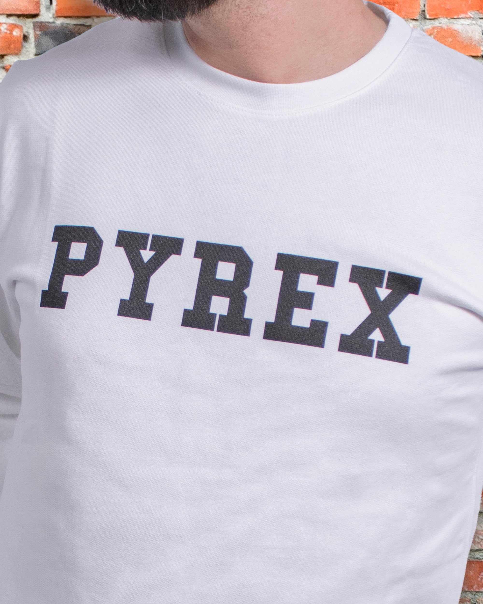 PYREX ORIGINAL - Felpa Girocollo da Uomo in Cotone, Polsini Elasticizzati, Logo Frontale - Art.45102