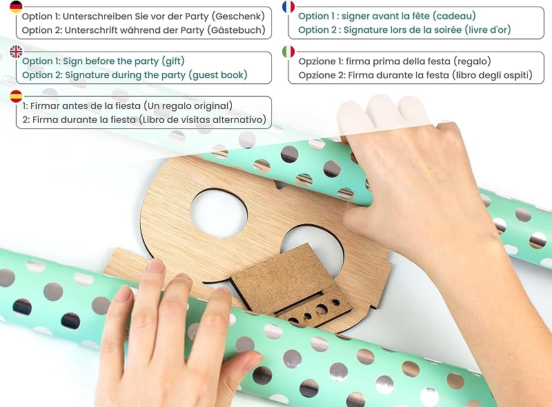 CONTRAXT Fa Képeslap 30. Születésnapra és Gyöngy Házassági Évfordulóra - Egyedi Kézműves Ajándék Asztali Tartóval, Személyre Szabható Üzenet