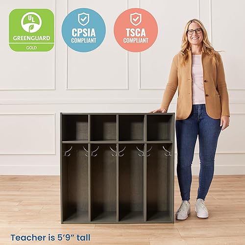 Vista 17 de ECR4Kids - Armario de madera de abedul Natural