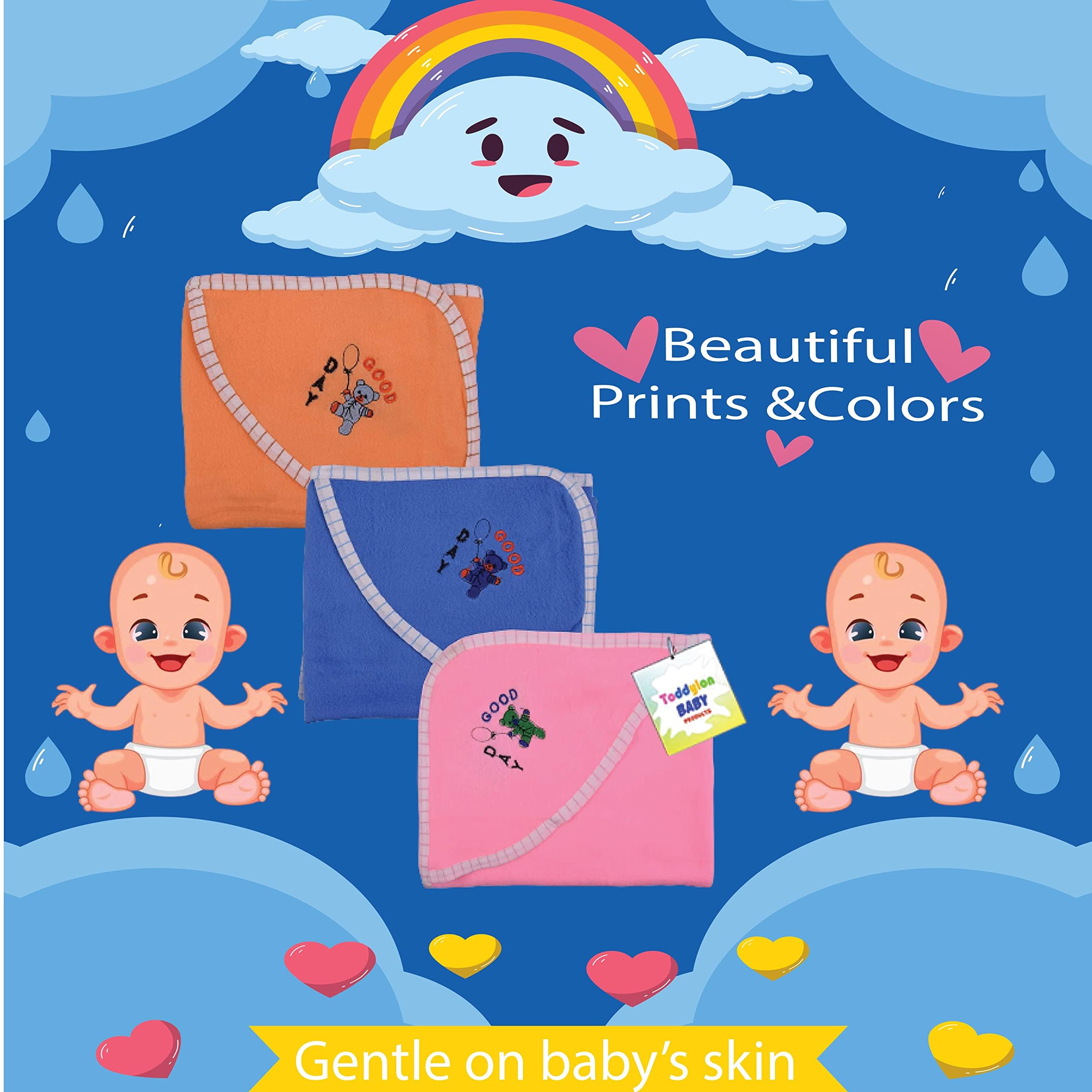 Toddylon New Born Baby Essentials Kit Combo Set | 55 in 1 Baby Combo Pack | New Born Baby Set 0–6 Months | Hospital Bag Kit | Baby Clothes, Bedding & Accessories | Newborn Gift Set 4