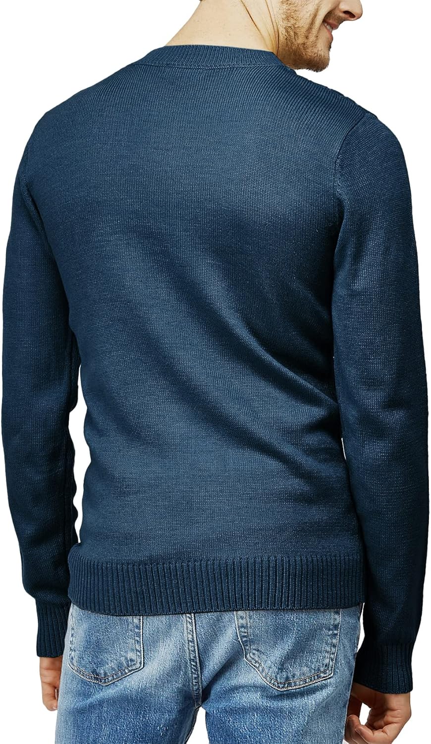 H2H Mens Casual Slim Fit Pullover Sweaters Knitted Long Sleeve Basic Designed
