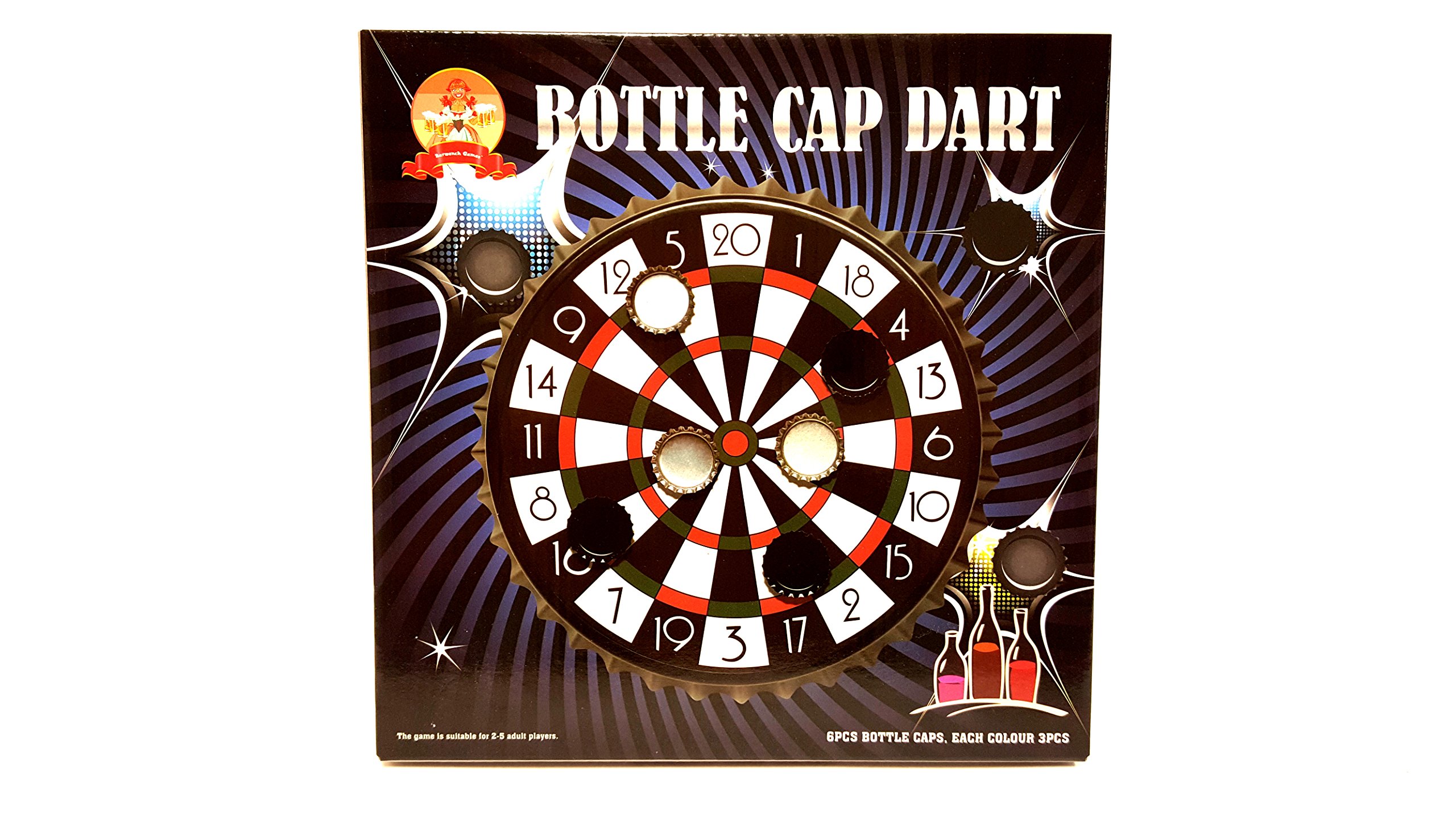 Barwench Games' Bottle Cap Darts Party Game, Bottle Cap Dart