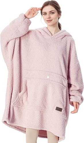 Miniatura 7 de Catalonia - Sudadera con capucha de gran tamaño con cremallera, suéter gigante de oveja sintética. Bolsillo frontal grande, acogedora, cálida,