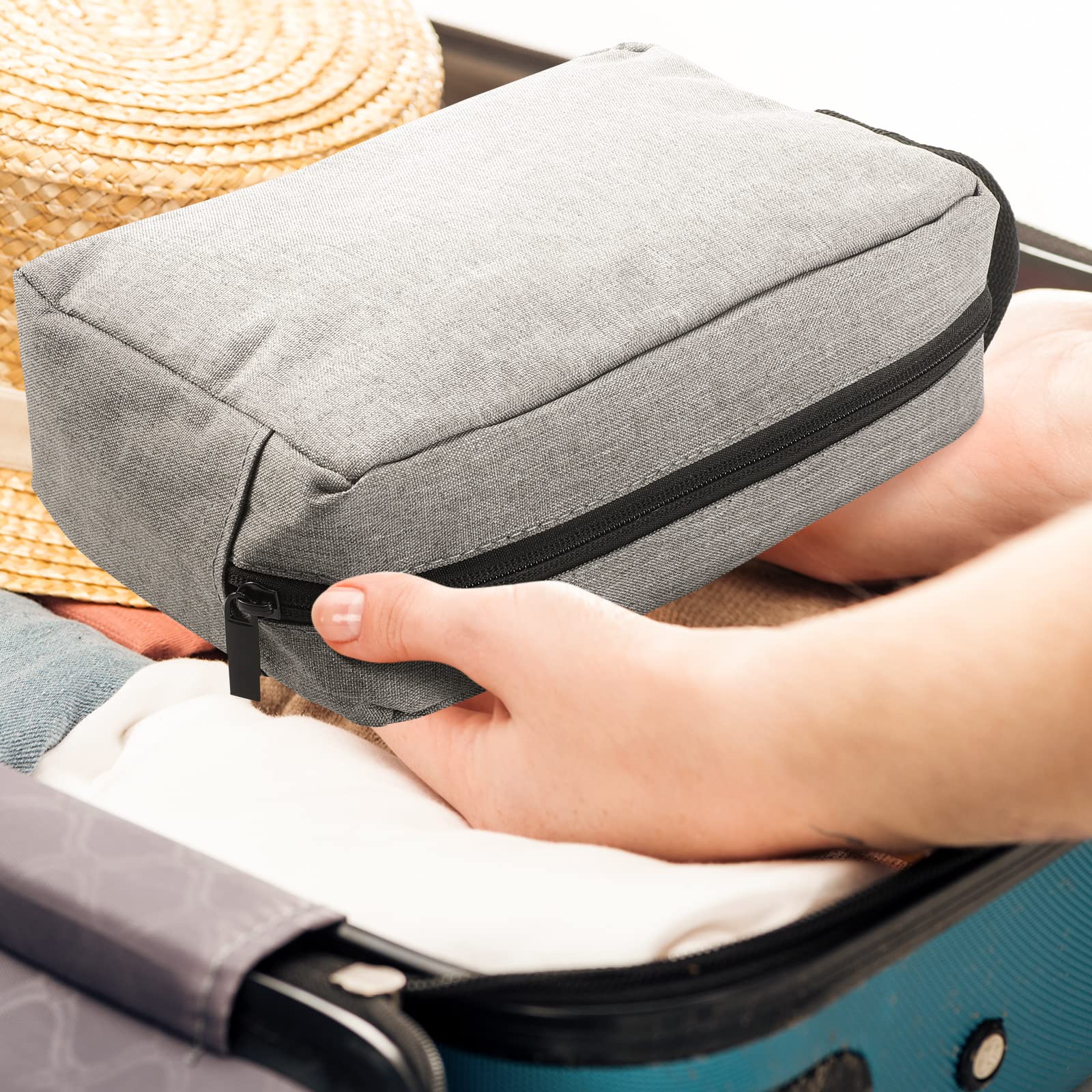 Sanwuta 8-Piece Travel Toiletry Bags with Handles, Oxford Cloth, 4 Colors