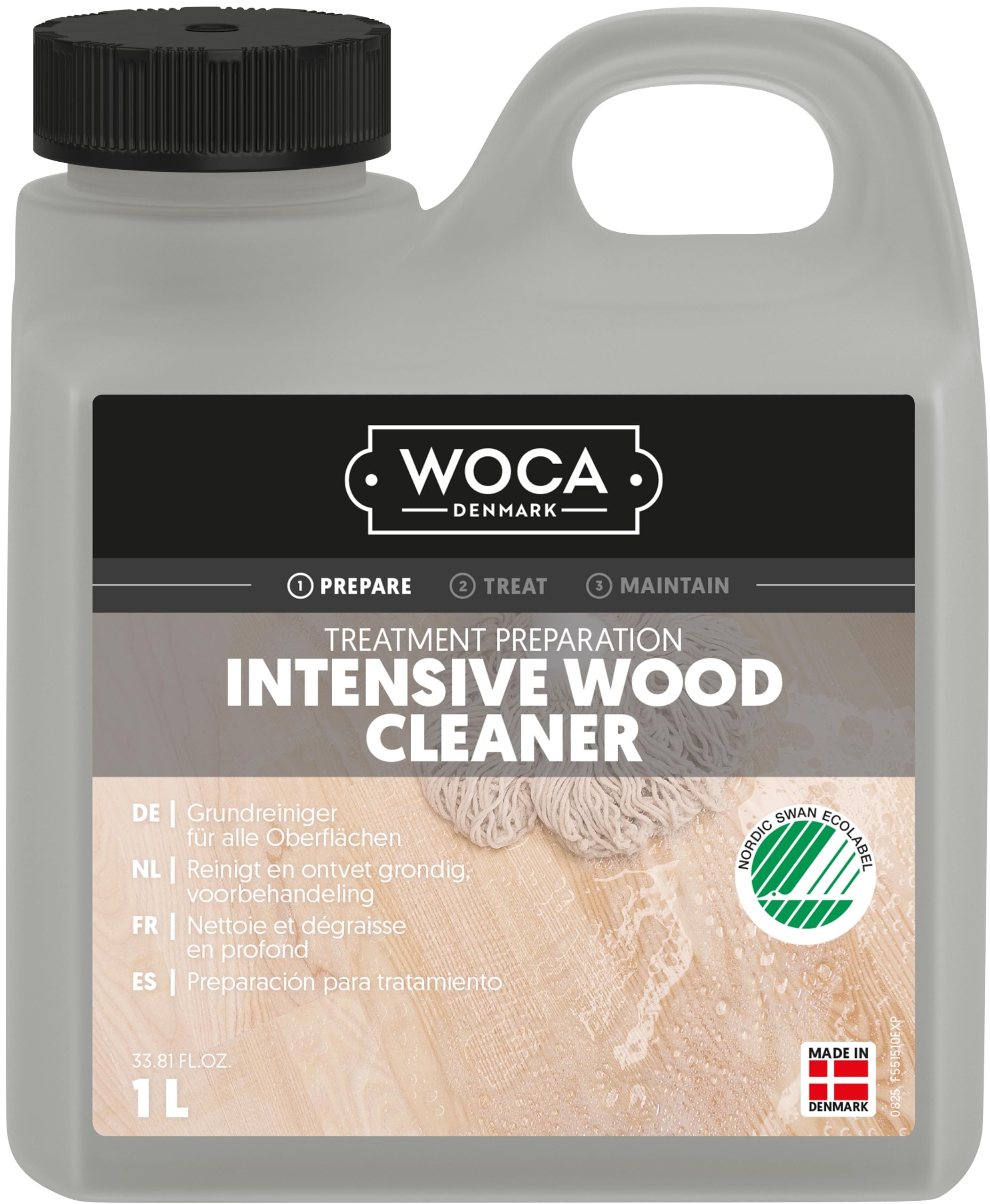 Woca Colourless Intensive Wood Cleaner Concentrate For Wood Floors & Furniture, 1 L