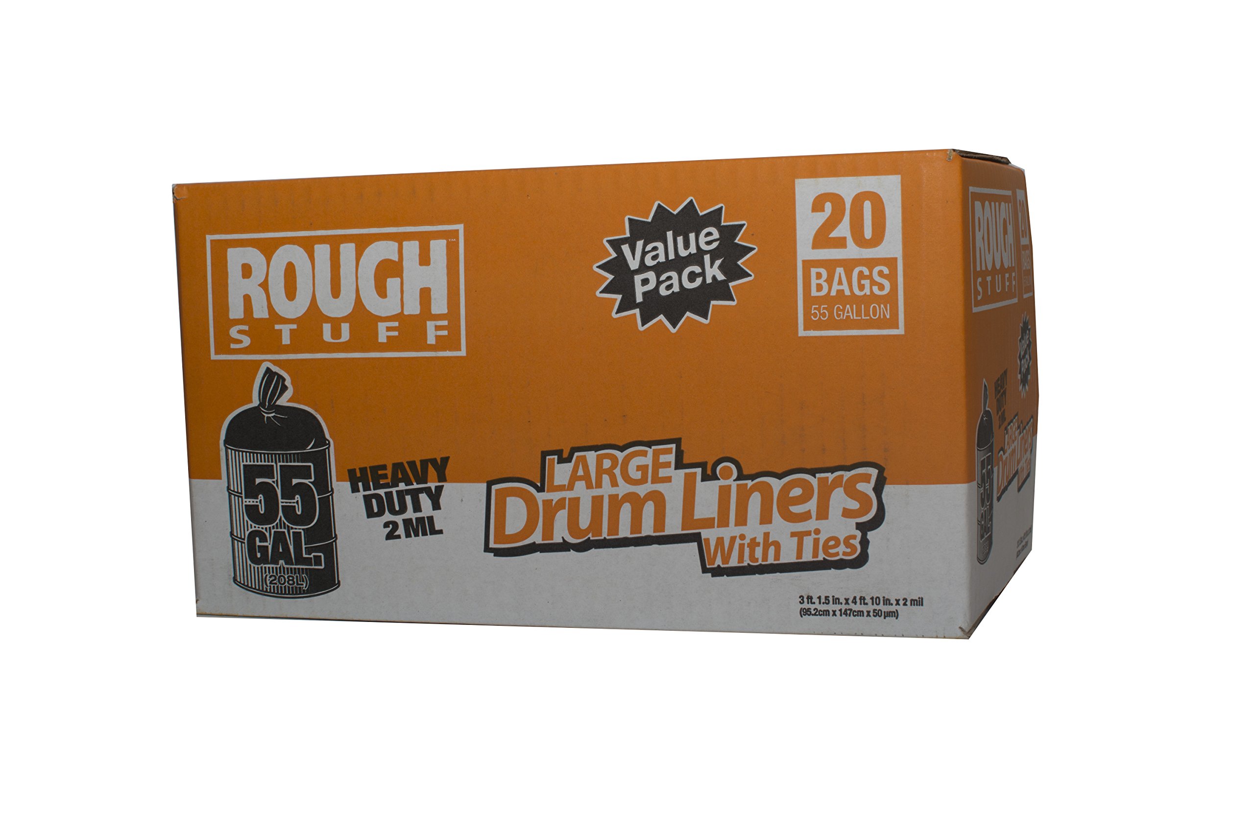 Large Drum Liners, 2 MIL Heavy Duty, 55 Gallon, 20 Count
