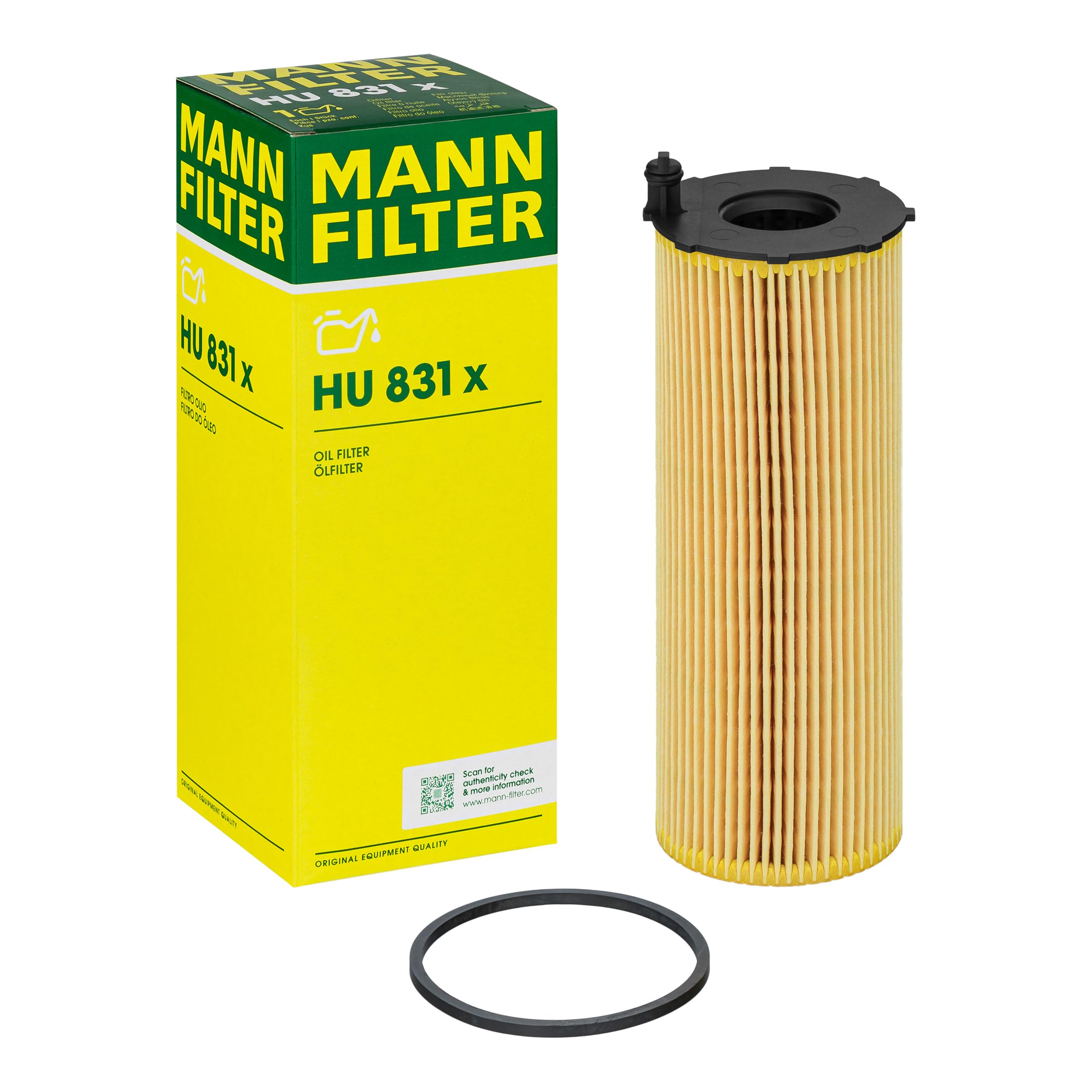 MANN-FILTER HU 831 X Oil Filter, Oil filter set with gasket, Gasket set for Cars