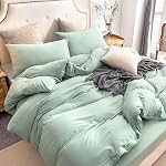 PURE ERA Jersey Ensemble de housses de duvet en tricot 100% T-Shirt Cotton Super Soft Comfy 3pc Ensemble de literie avec fermeture à glissière (Heather Beige, Roi)
