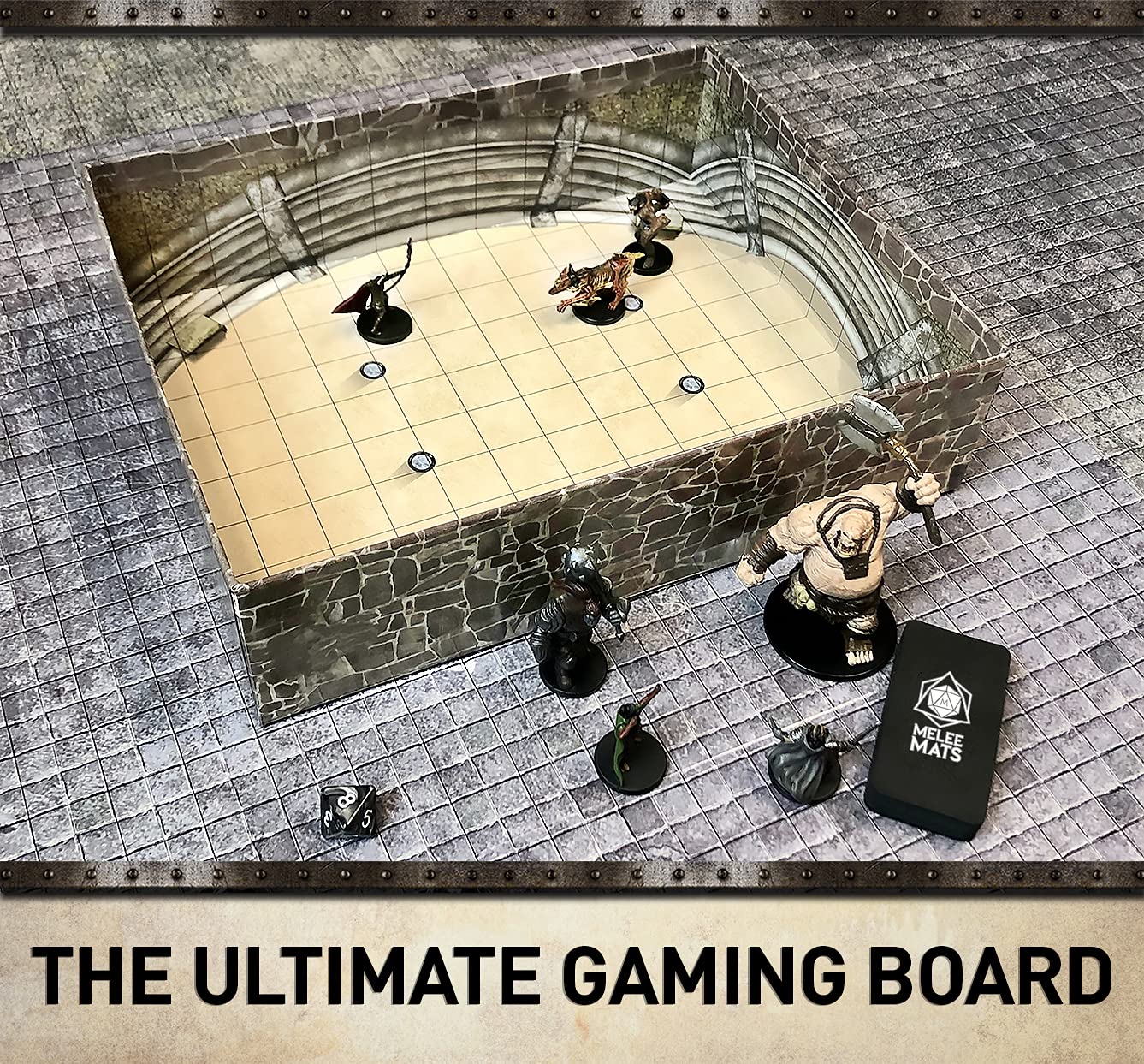 Ultimate Battle Grid Game Board Dry Erase Square & Hex RPG Miniatures