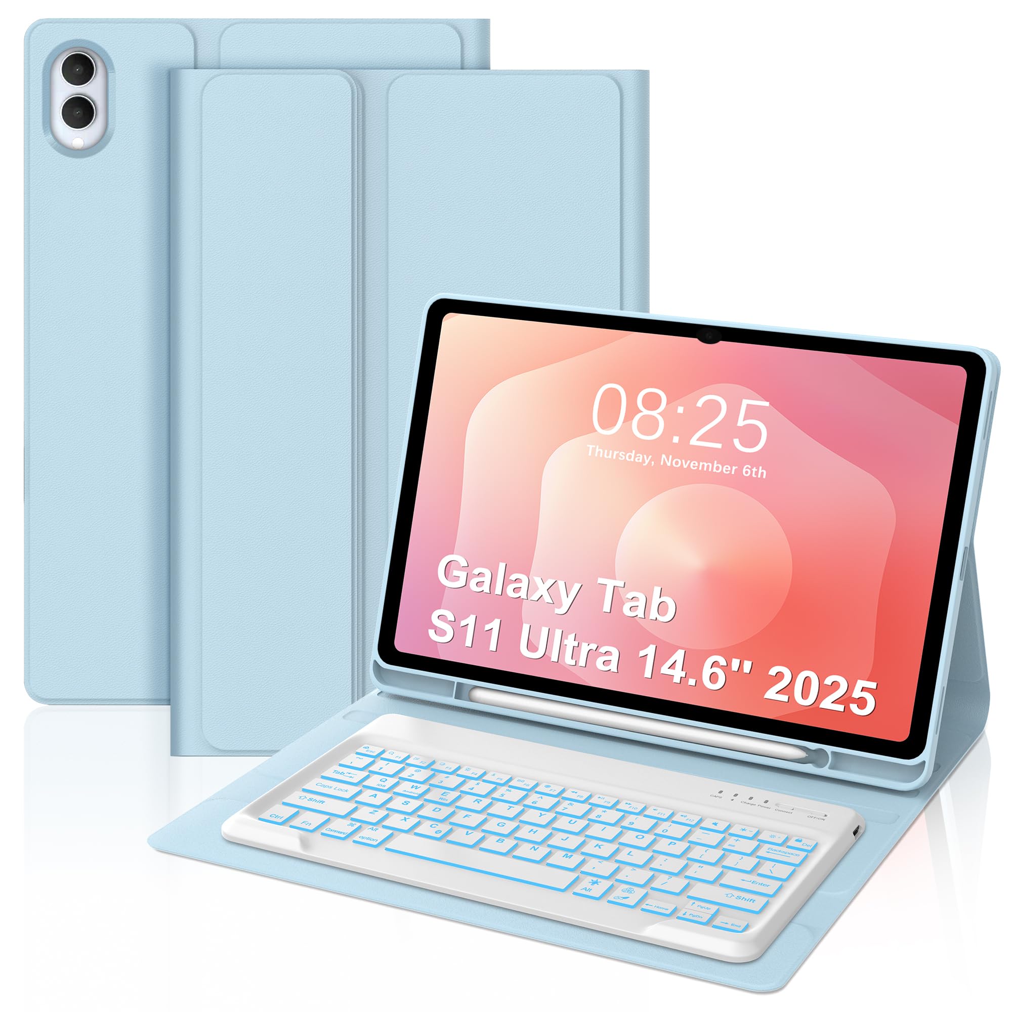 Amazon.com: Backlit Keyboard Case for Samsung Galaxy Tab S11 Ultra