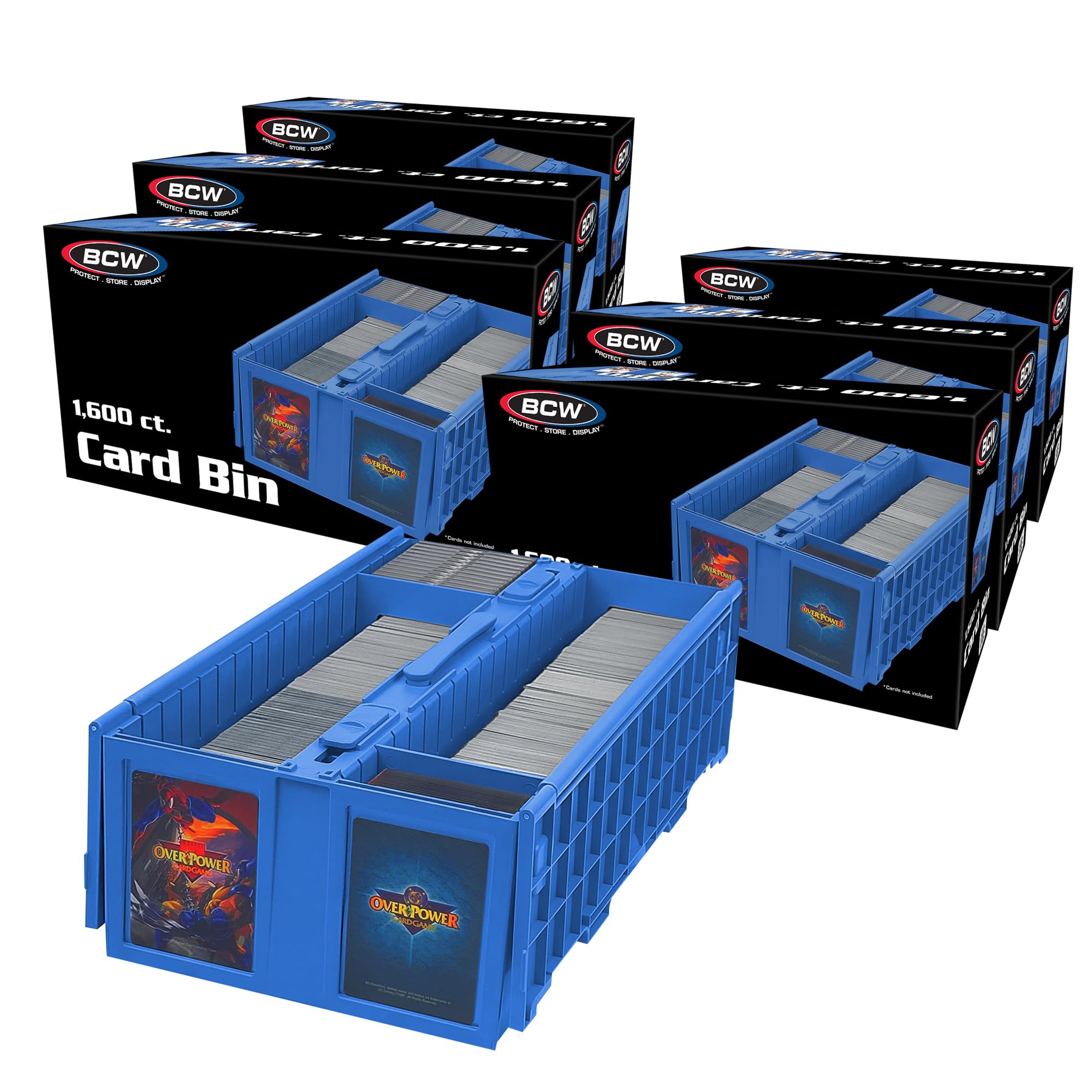 Amazon.com: BCW Collectible Card Bin – (6-Pack, Blue) | Holds up