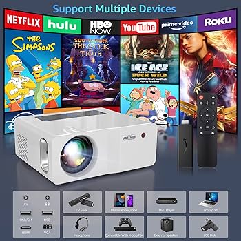 AILESSOMプロジェクター Amazon.com: Native 1080P 5G WiFi Bluetooth Projector