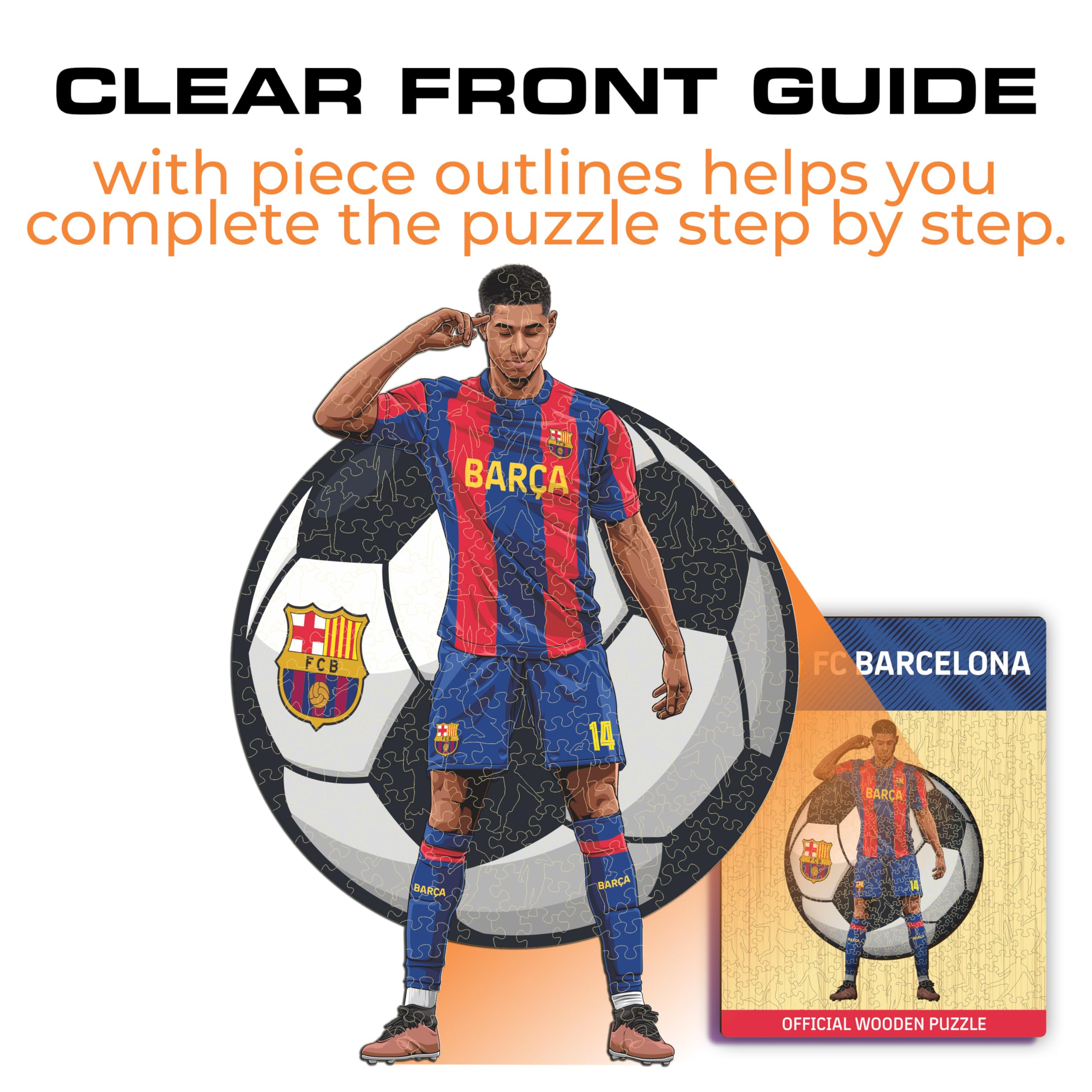 Iconic Puzzles -Oficjalnie licencjonowane 100% zrównoważone drewniane puzzle, L, 500 sztuk, Marcus Rashford