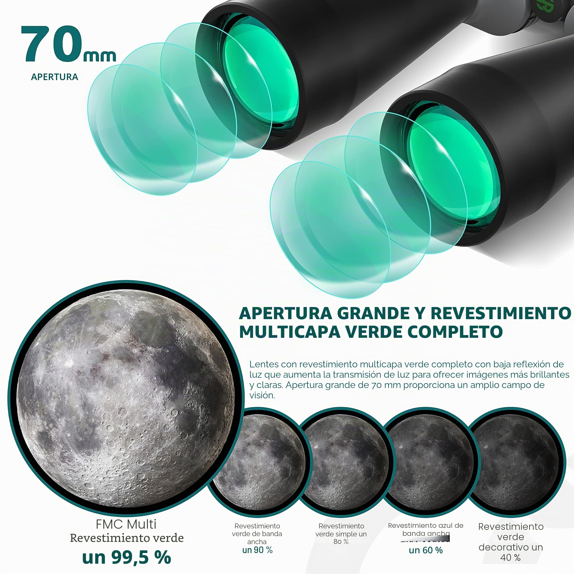 ESSLNB Prismatico Astronomico 13-39X70 Binoculares de Largo Alcance con Adaptador de Teléfono Adaptador de Trípode y Bolso para Terrestre Visita Caza Turismo