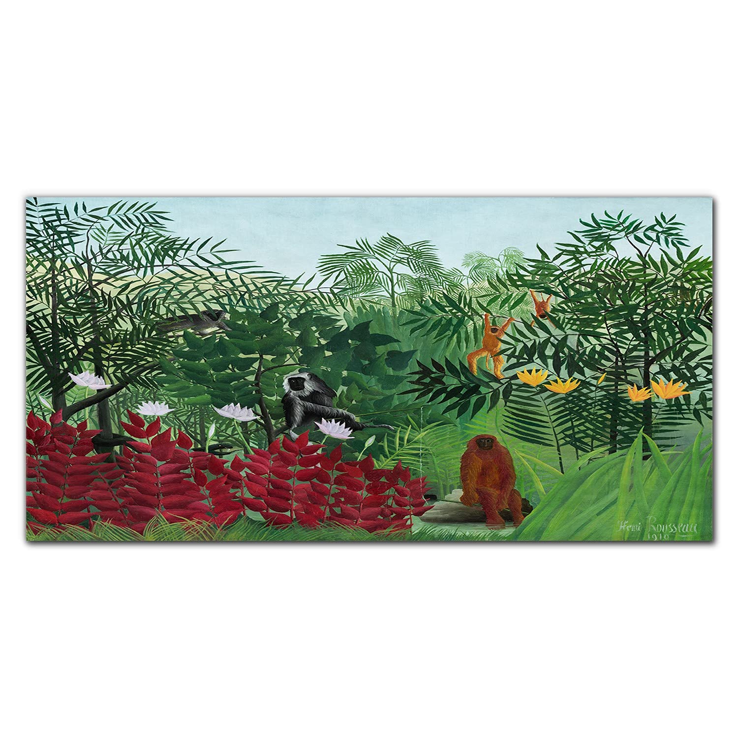 Crédence de cuisine en verre trempé haut de gamme 120x60 motif singes